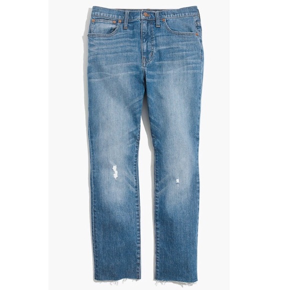 Madewell NWT High Rise Slim Boyjean Raw Hem Sz 31 - Picture 2 of 8